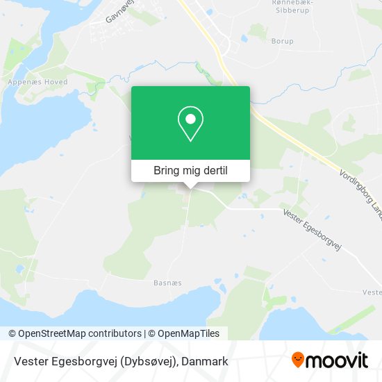 Vester Egesborgvej (Dybsøvej) kort