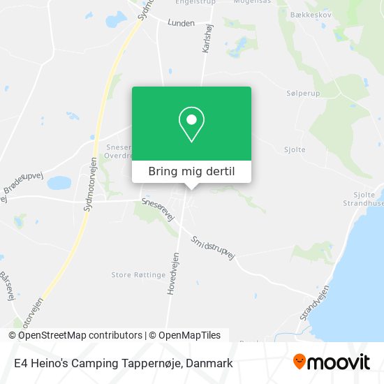 E4 Heino's Camping Tappernøje kort
