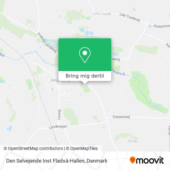 Den Selvejende Inst Fladså-Hallen kort