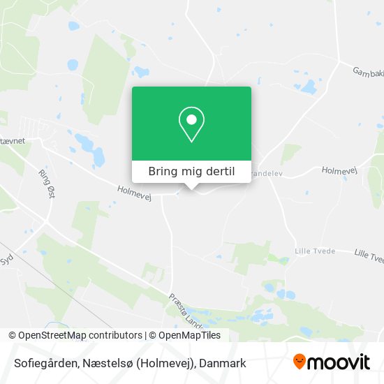 Sofiegården, Næstelsø (Holmevej) kort