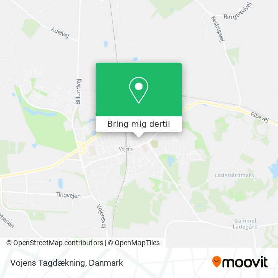 Vojens Tagdækning kort