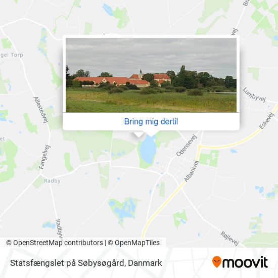 Statsfængslet på Søbysøgård kort