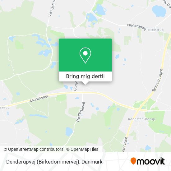 Denderupvej (Birkedommervej) kort