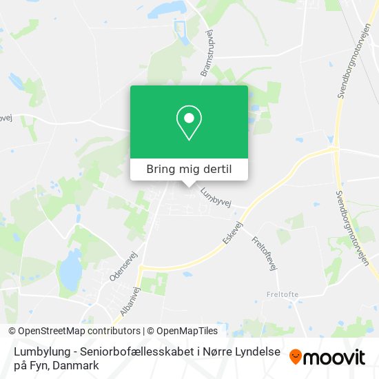 Lumbylung - Seniorbofællesskabet i Nørre Lyndelse på Fyn kort