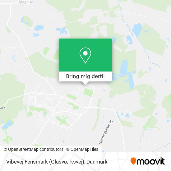 Vibevej Fensmark (Glasværksvej) kort