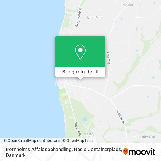 Vej til Bornholms Affaldsbehandling, Hasle Containerplads med