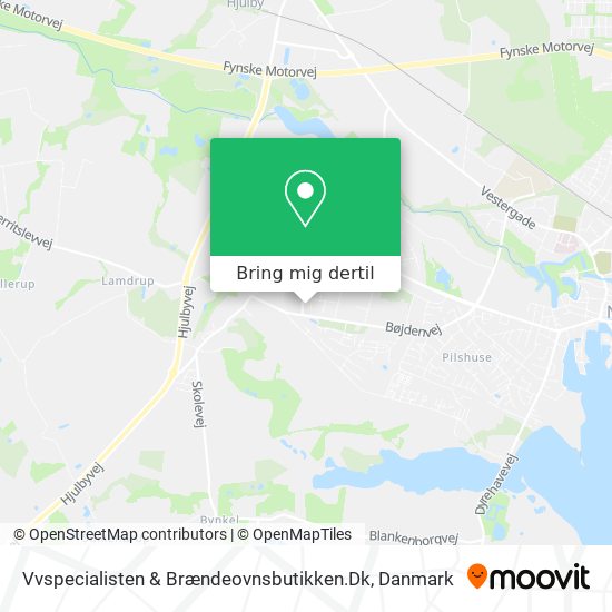 Vvspecialisten & Brændeovnsbutikken.Dk kort