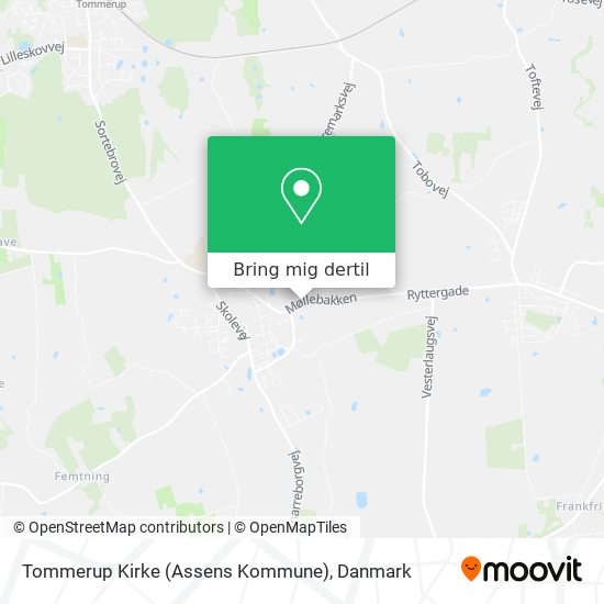 Tommerup Kirke (Assens Kommune) kort