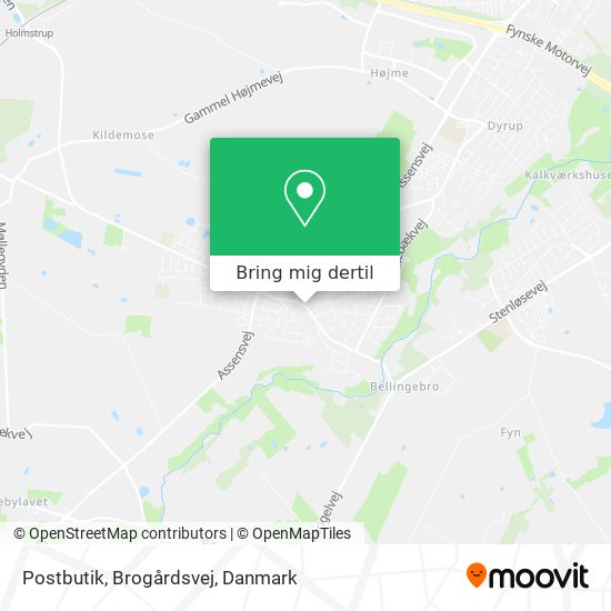 Postbutik, Brogårdsvej kort