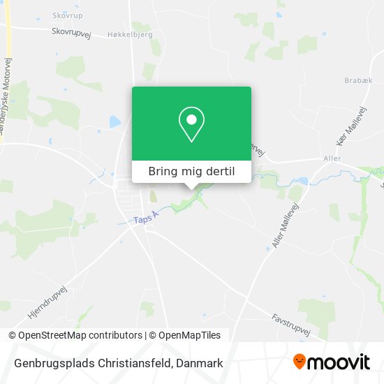 Genbrugsplads Christiansfeld kort