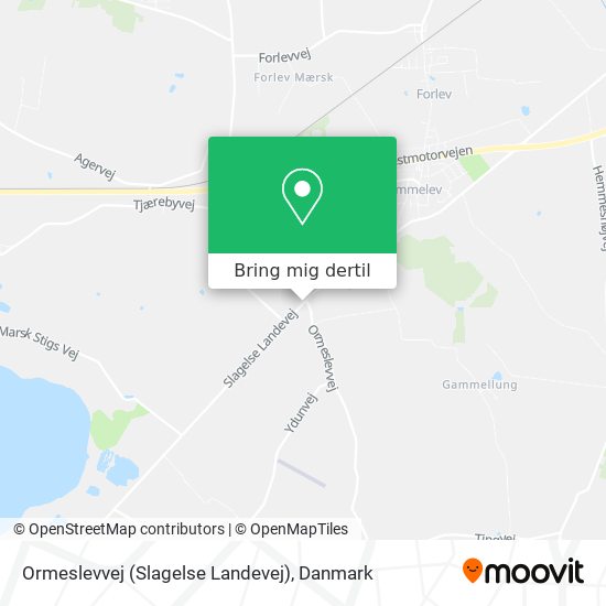 Ormeslevvej (Slagelse Landevej) kort