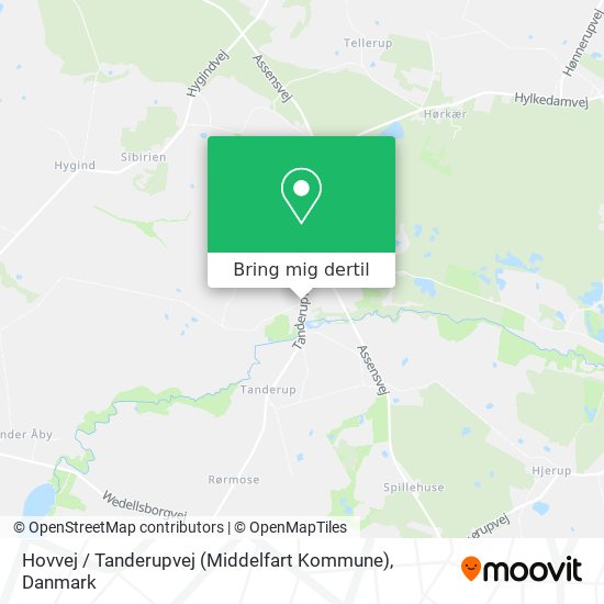 Hovvej / Tanderupvej (Middelfart Kommune) kort