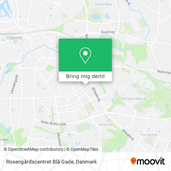 Rosengårdscentret Blå Gade kort