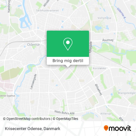 Krisecenter Odense kort