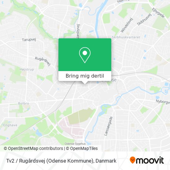 Tv2 / Rugårdsvej (Odense Kommune) kort
