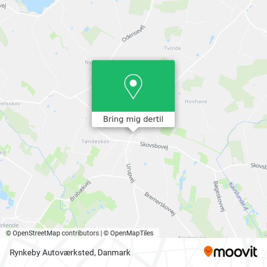 Rynkeby Autoværksted kort
