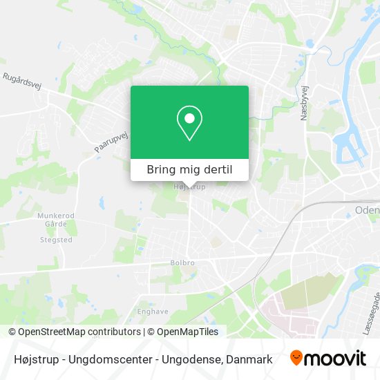Højstrup - Ungdomscenter - Ungodense kort