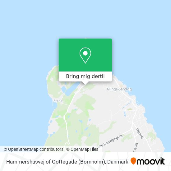 Hammershusvej of Gottegade (Bornholm) kort