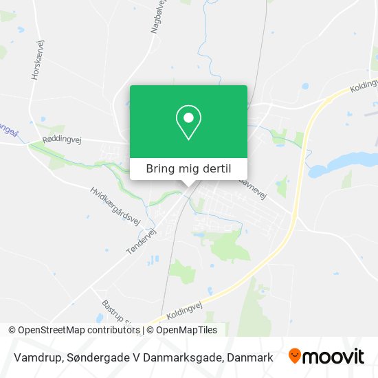 Vamdrup, Søndergade V Danmarksgade kort