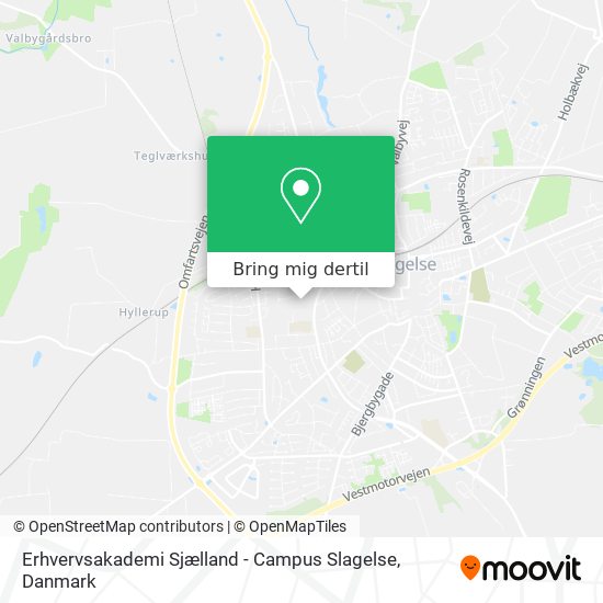 Erhvervsakademi Sjælland - Campus Slagelse kort