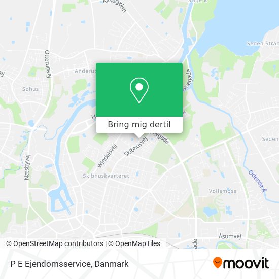 P E Ejendomsservice kort