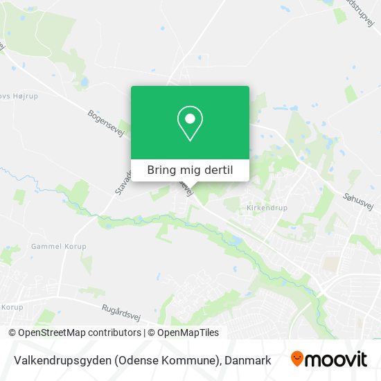 Valkendrupsgyden (Odense Kommune) kort