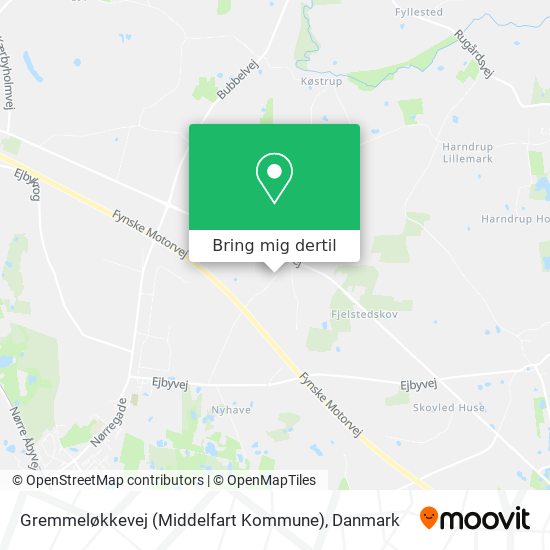 Gremmeløkkevej (Middelfart Kommune) kort