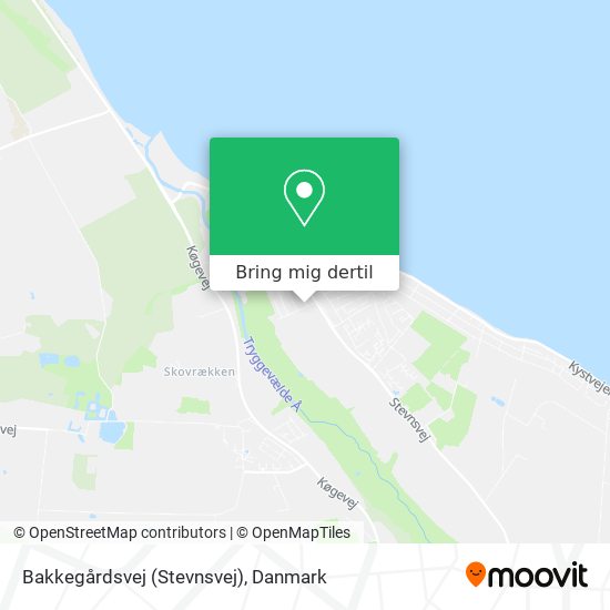 Bakkegårdsvej (Stevnsvej) kort