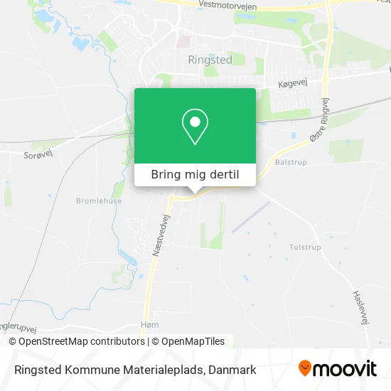 Ringsted Kommune Materialeplads kort