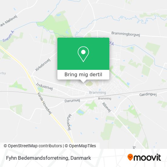 Fyhn Bedemandsforretning kort