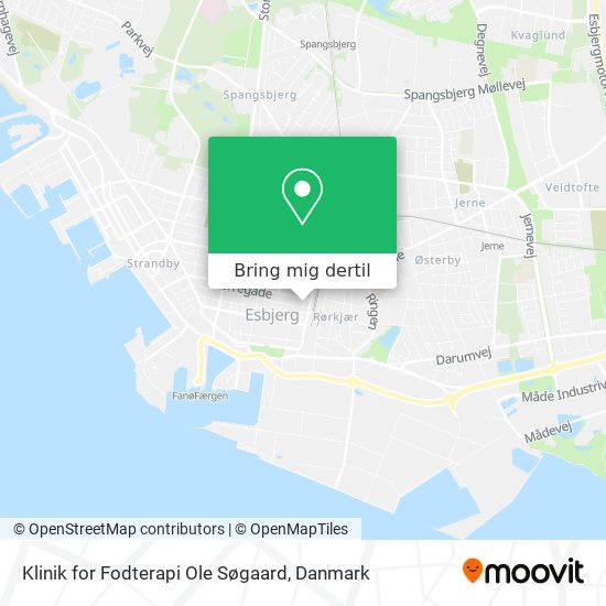 Klinik for Fodterapi Ole Søgaard kort