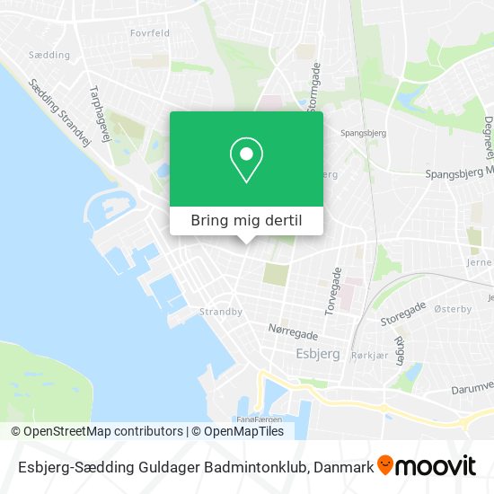 Esbjerg-Sædding Guldager Badmintonklub kort