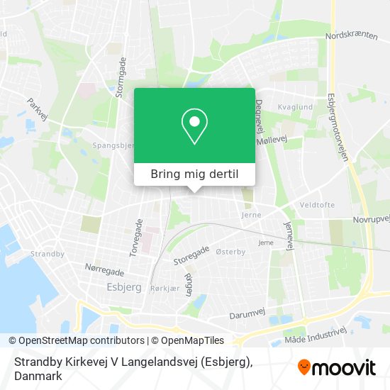 Strandby Kirkevej V Langelandsvej (Esbjerg) kort