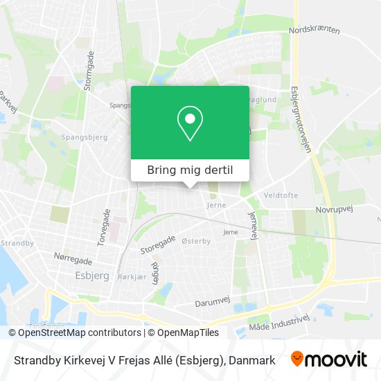 Strandby Kirkevej V Frejas Allé (Esbjerg) kort