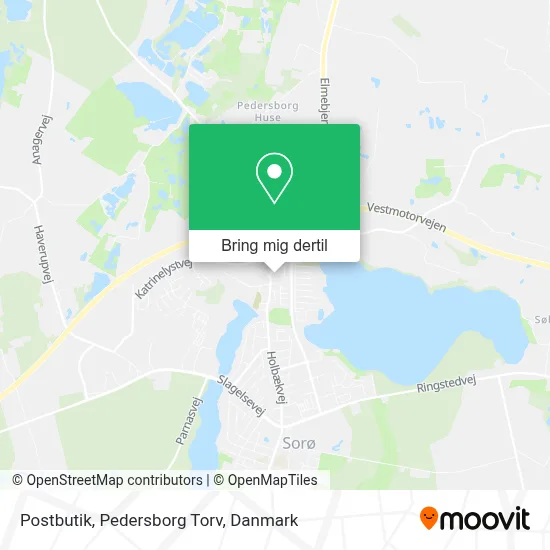 Postbutik, Pedersborg Torv kort