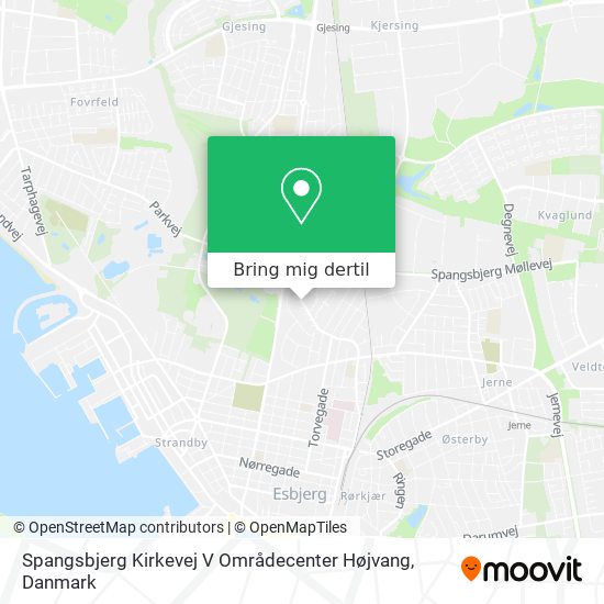Spangsbjerg Kirkevej V Områdecenter Højvang kort