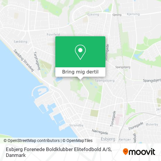 Esbjerg Forenede Boldklubber Elitefodbold A / S kort