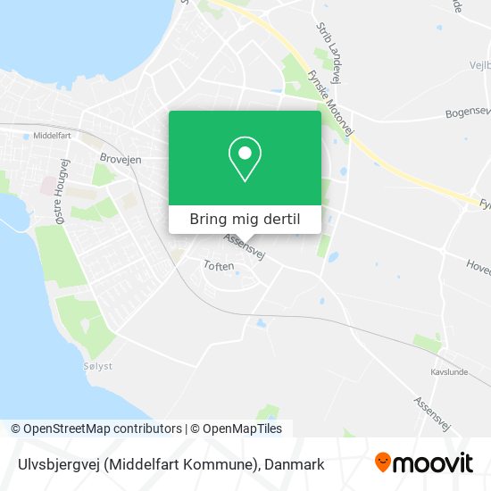 Ulvsbjergvej (Middelfart Kommune) kort