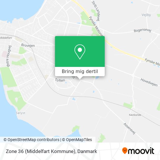 Zone 36 (Middelfart Kommune) kort