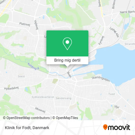 Klinik for Fodt kort