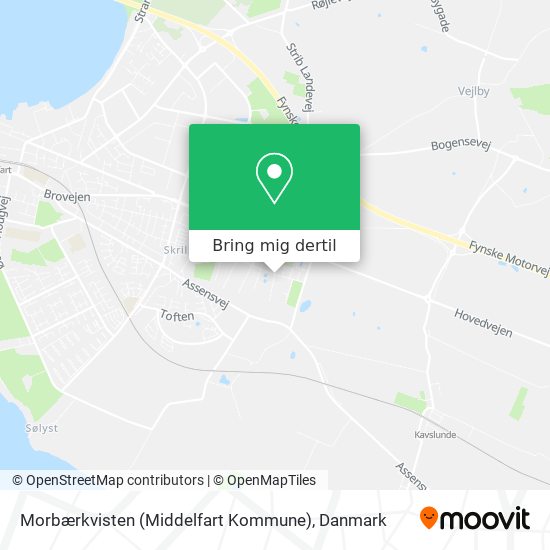 Morbærkvisten (Middelfart Kommune) kort