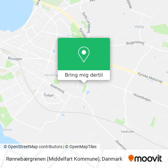 Rønnebærgrenen (Middelfart Kommune) kort