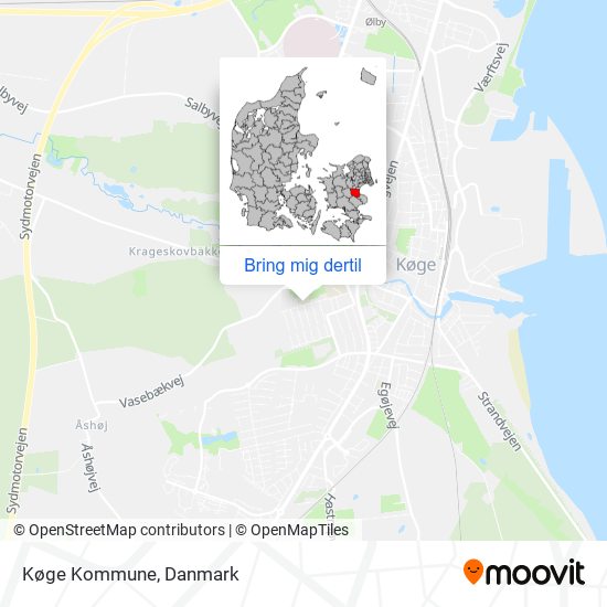 Køge Kommune kort