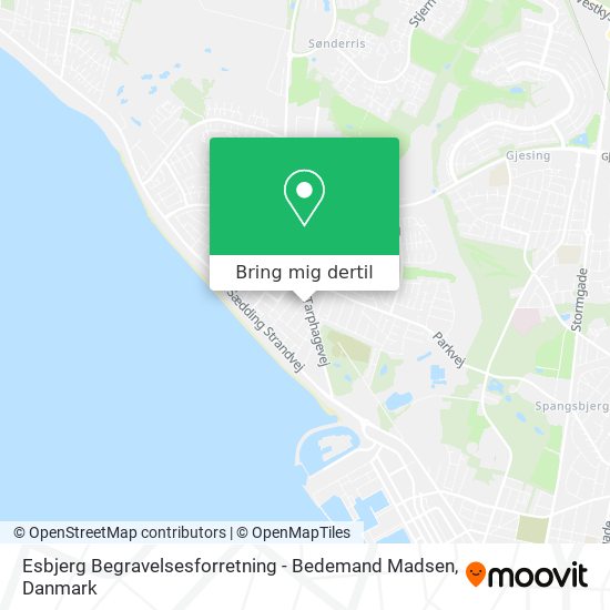 Esbjerg Begravelsesforretning - Bedemand Madsen kort