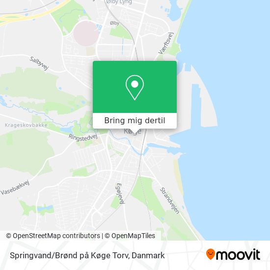 Springvand/Brønd på Køge Torv kort