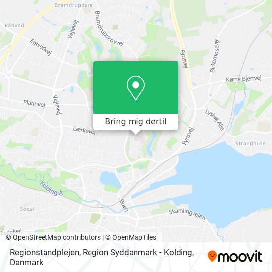Regionstandplejen, Region Syddanmark - Kolding kort