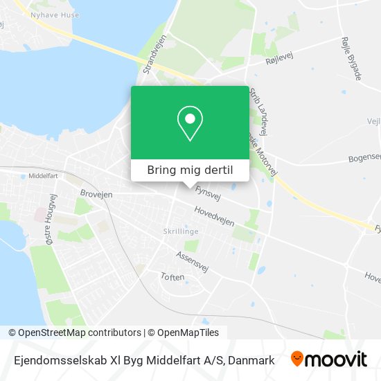 Ejendomsselskab Xl Byg Middelfart A / S kort