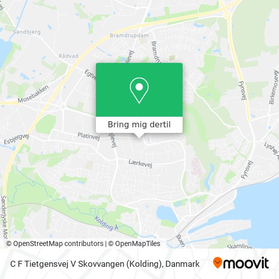 C F Tietgensvej V Skovvangen (Kolding) kort