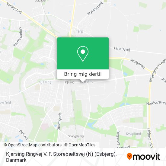 Kjersing Ringvej V. F. Storebæltsvej (N) (Esbjerg) kort