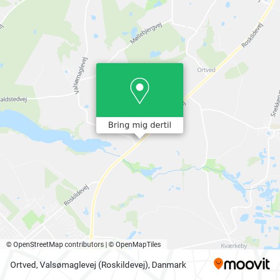 Ortved, Valsømaglevej (Roskildevej) kort